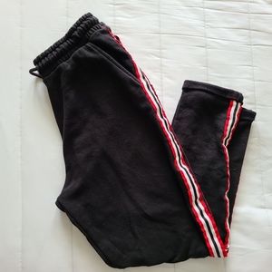 pull & bear sweatpants Taper with Side red white black striped Size small